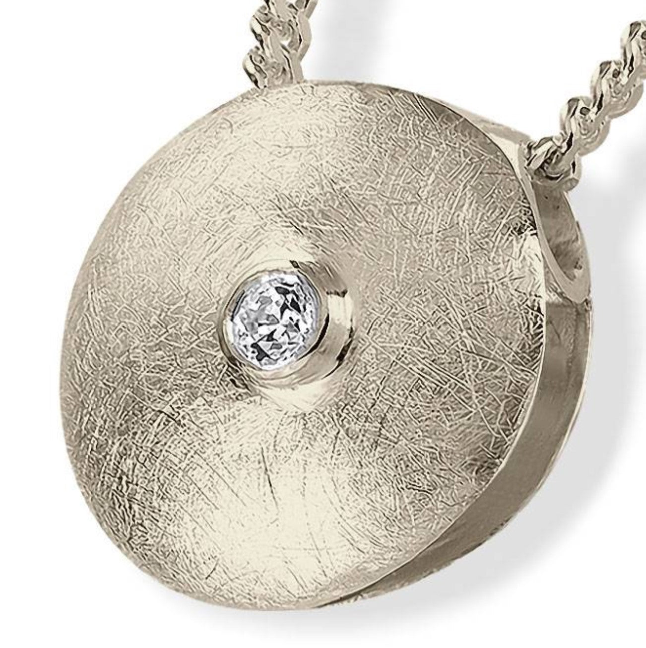 Ascheschmuck aus gebürsteten Weißgold
