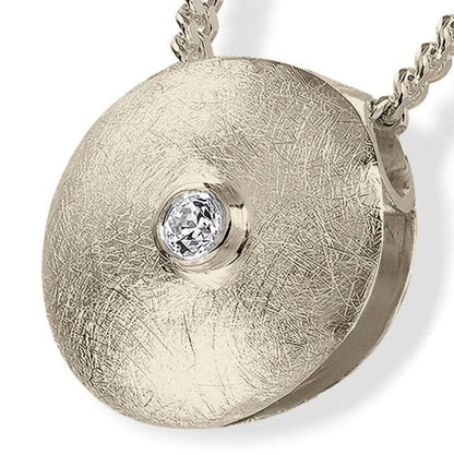 Ascheschmuck aus gebürsteten Weißgold