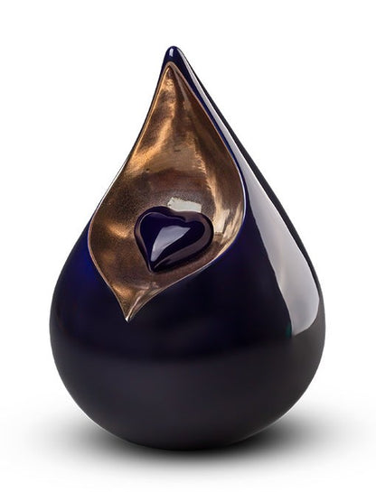 Tierurne Celest in schwarz gold mit Herz