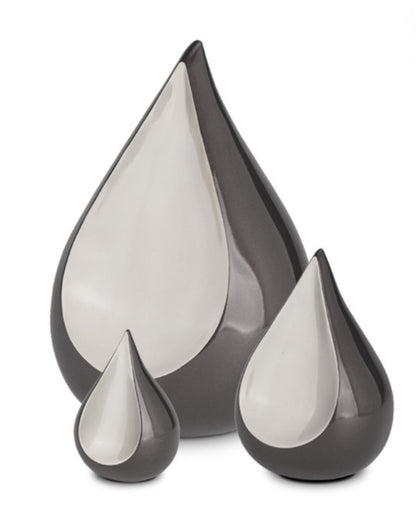 Tierurne "Teardrop" in grau