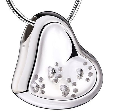 Ascheschmuck Anhänger aus Sterlingsilber mit Pfotenabdruck