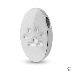Ascheschmuck oval mit Pfotenabdruck Sterlingsilber