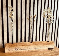 Tierurne Flowerbar – 0,3 Liter / mit Lasergravur / Eiche