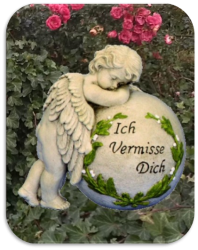 Grabschmuck Kugel mit Engel
