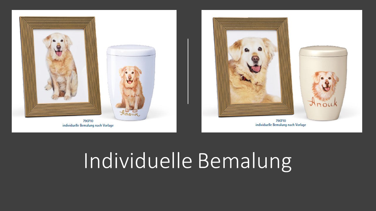 Individuelle Bemalung für Urnen beginnend mit HEI......