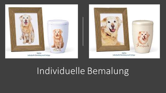 Individuelle Bemalung für Urnen beginnend mit HEI......