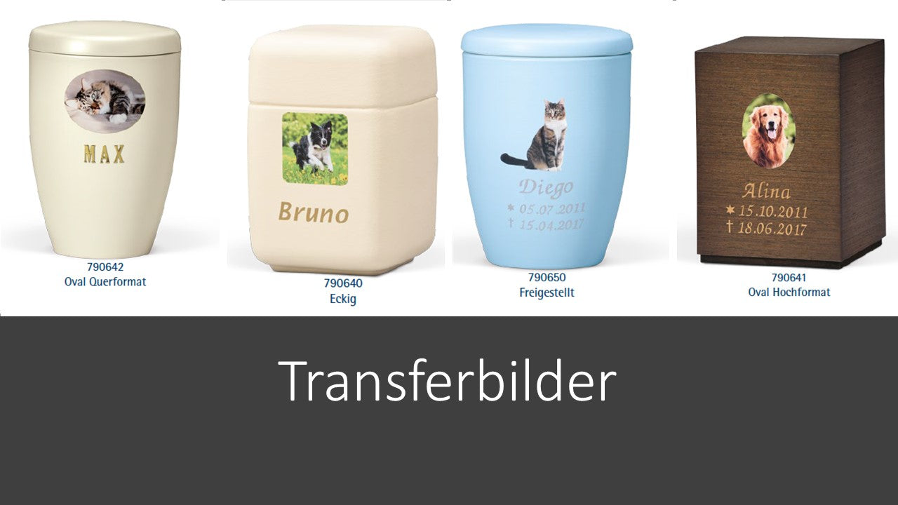 Transferbild für Urnen beginnend mit HEI...