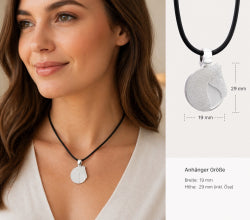 Ascheschmuck Anhänger und Schlüsselanhänger Belura