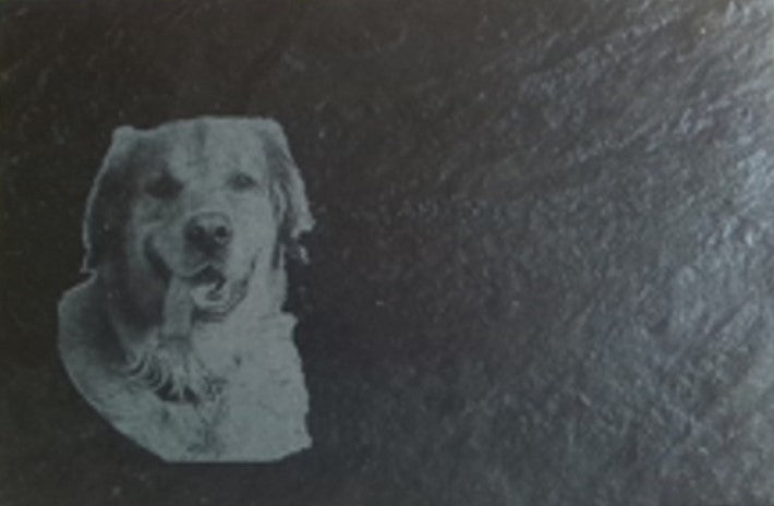 Gedenktafel Schiefer mit individuellem Portrait