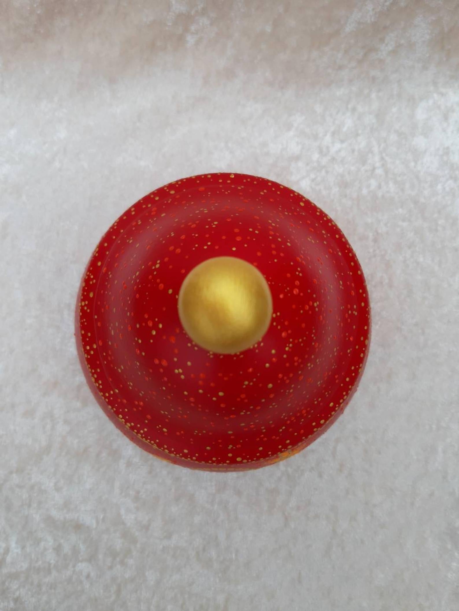 Tierurne Zipfelurne in Dot Painting Deckel