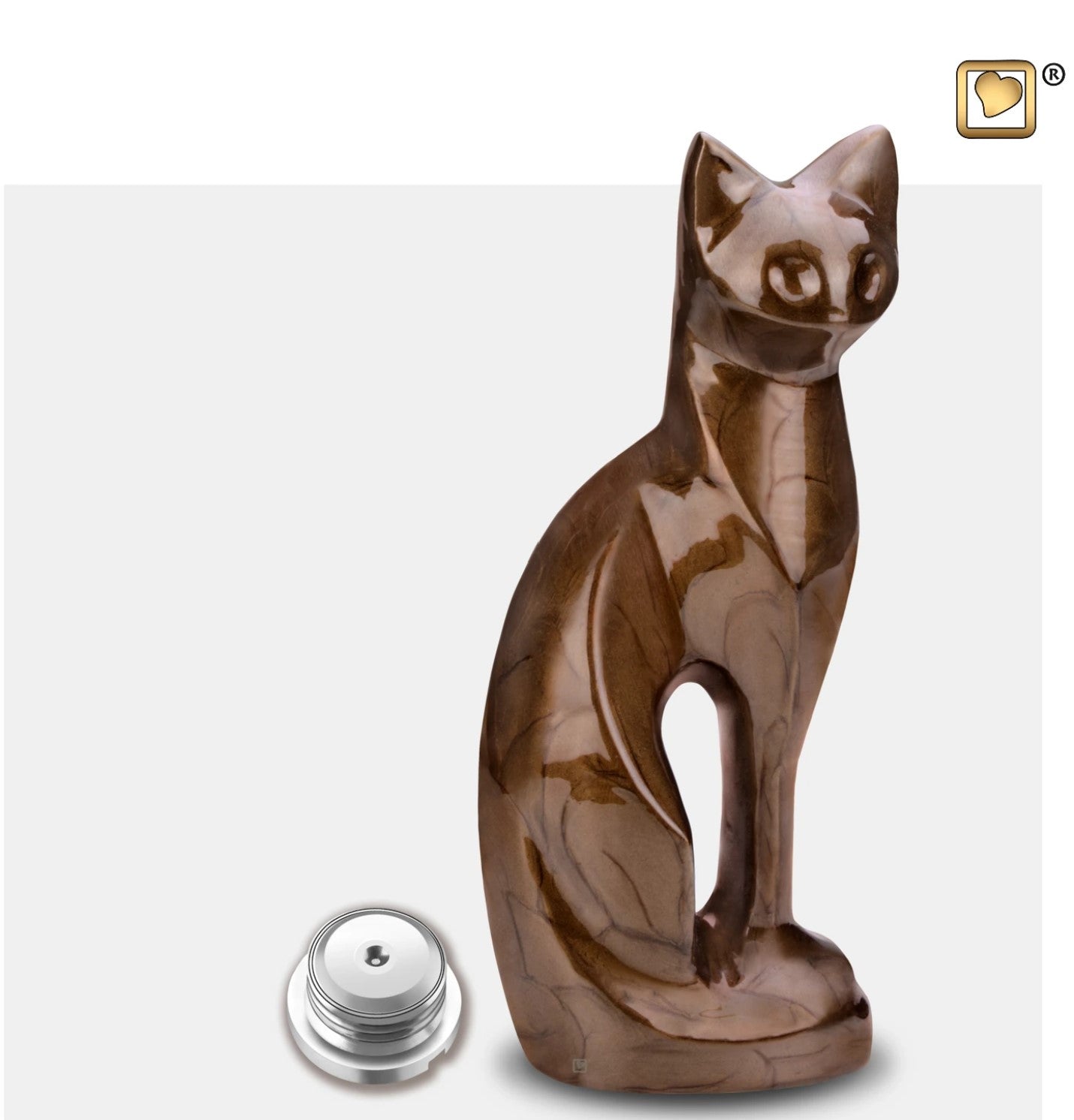Tierurne Katzenform aus Messing 0,4 Liter