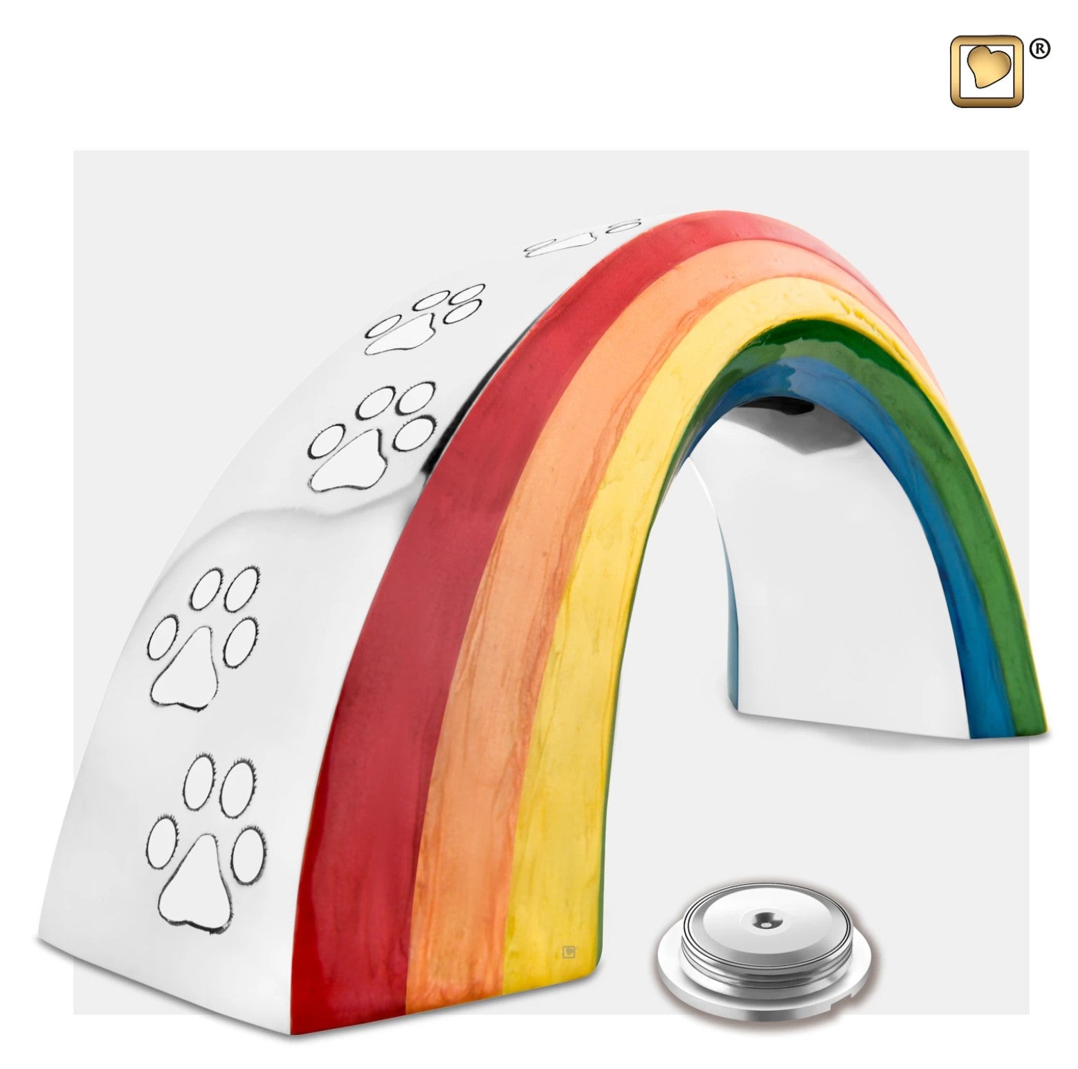 Tierurne Regenbogen mit Schraubverschluss