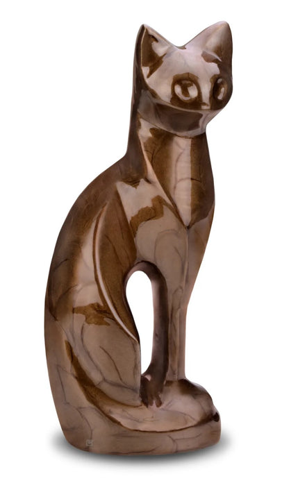Tierurne Katzenform aus Messing 0,4 Liter