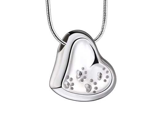 Ascheschmuck Anhänger aus Sterlingsilber mit Pfotenabdruck