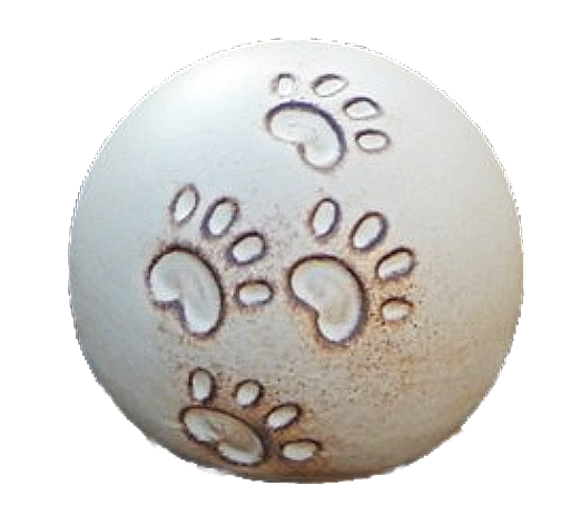 Tierurne in Kugelform mit Pfötchen