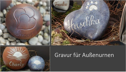 Gravur für Außentierurnen