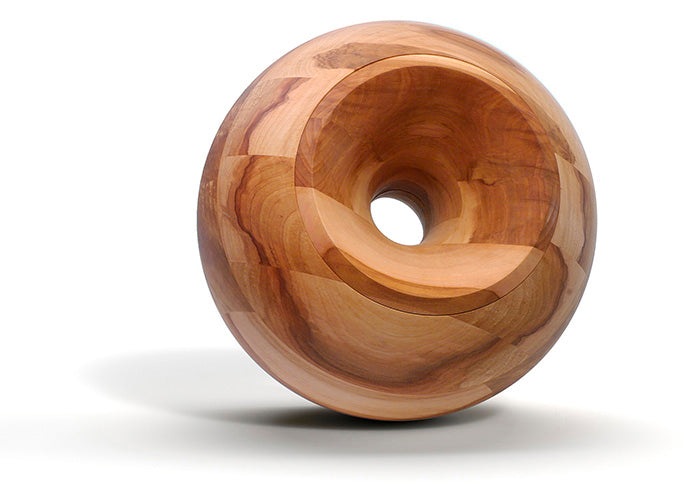 Tierurne Woodsphere aus Apfelholz