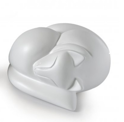 Tierurne "Schlafende Katze" aus Giesharz 1,2 Ltr.
