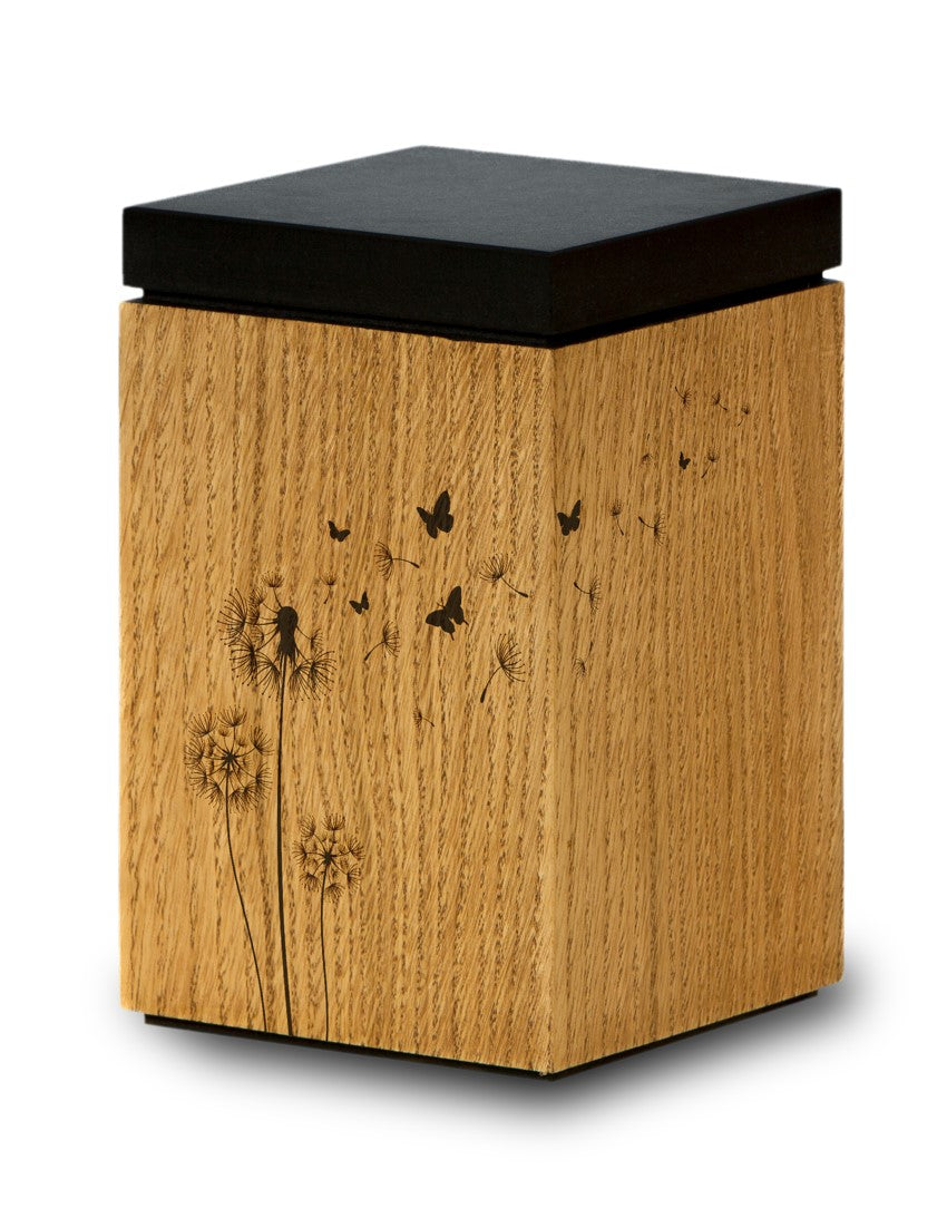 Tierurne aus Holz mit verschiedenen Motiven