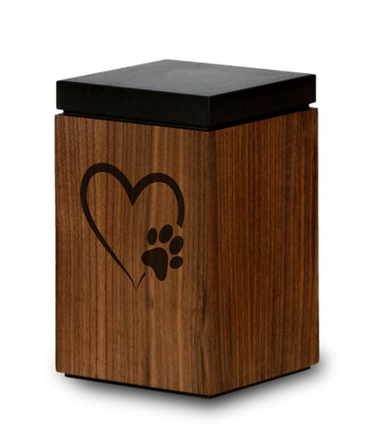 Tierurne aus Holz mit verschiedenen Motiven