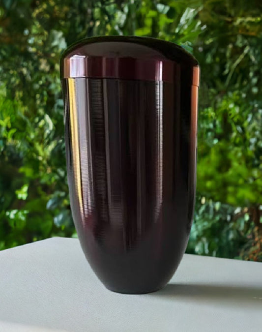Tierurne aus Kupfer in Aubergine