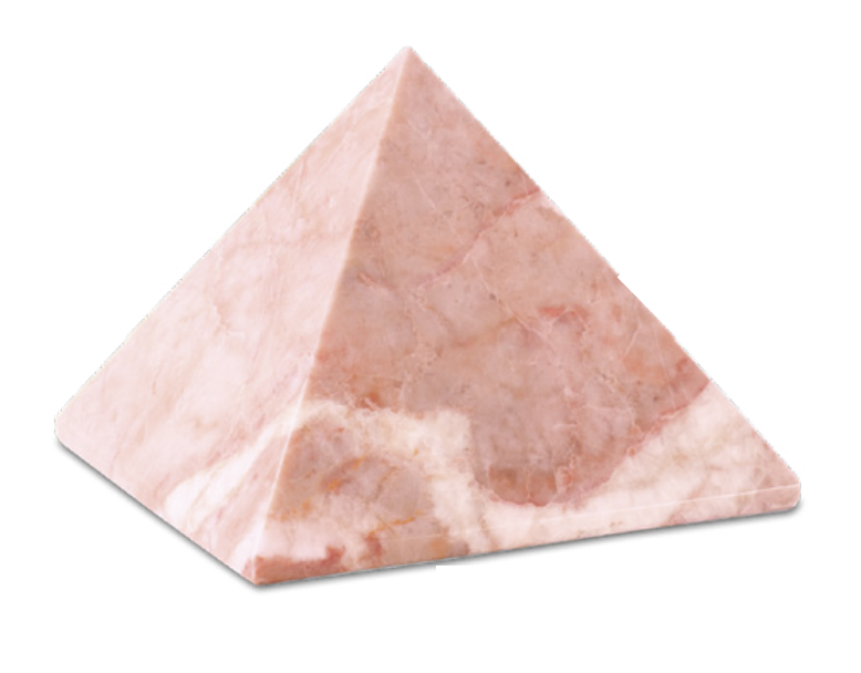 Tierurne Pyramide aus Marmor in rosé