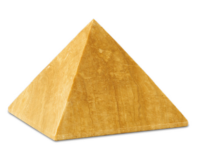 Tierurne Pyramide aus Marmor in gelb