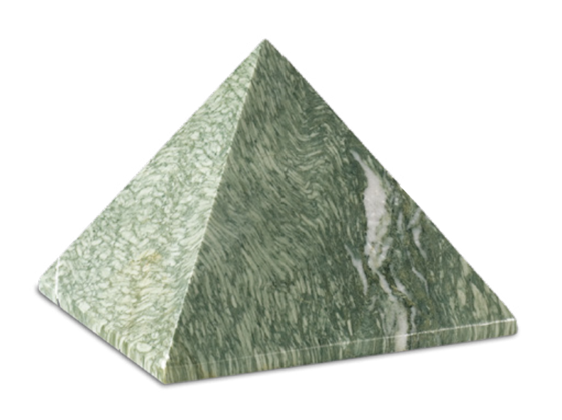 Tierurne Pyramide aus Marmor in grün