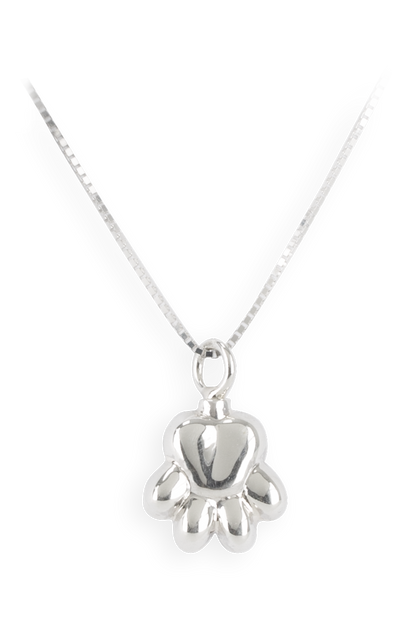 Ascheschmuck Pfote Sterlingsilber vergoldet