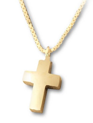 Ascheschmuck Kreuz in 585er Feingold