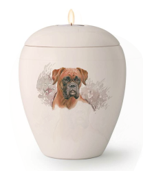 Tierurne mit versch. mittelgroßen Hunden mit Gedenklicht 1,5 Ltr.