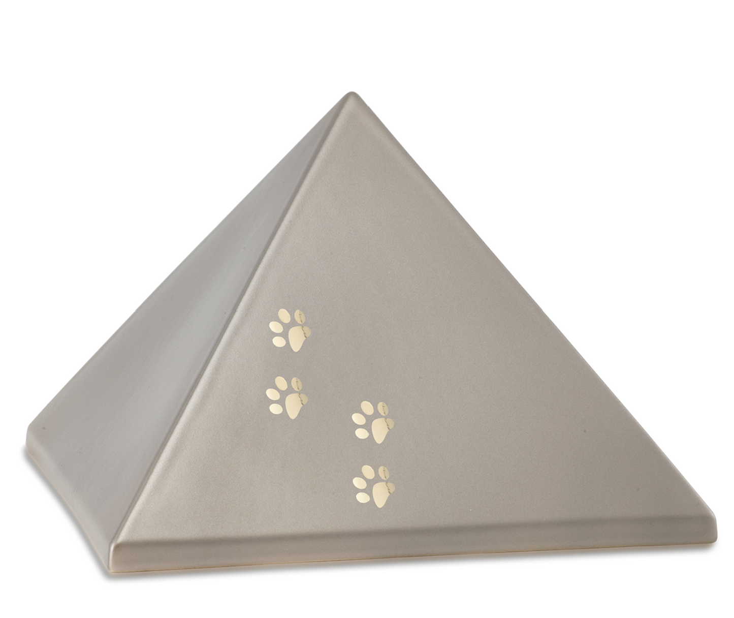 Tierurne Pyramide Keramik mit goldenen Pfoten