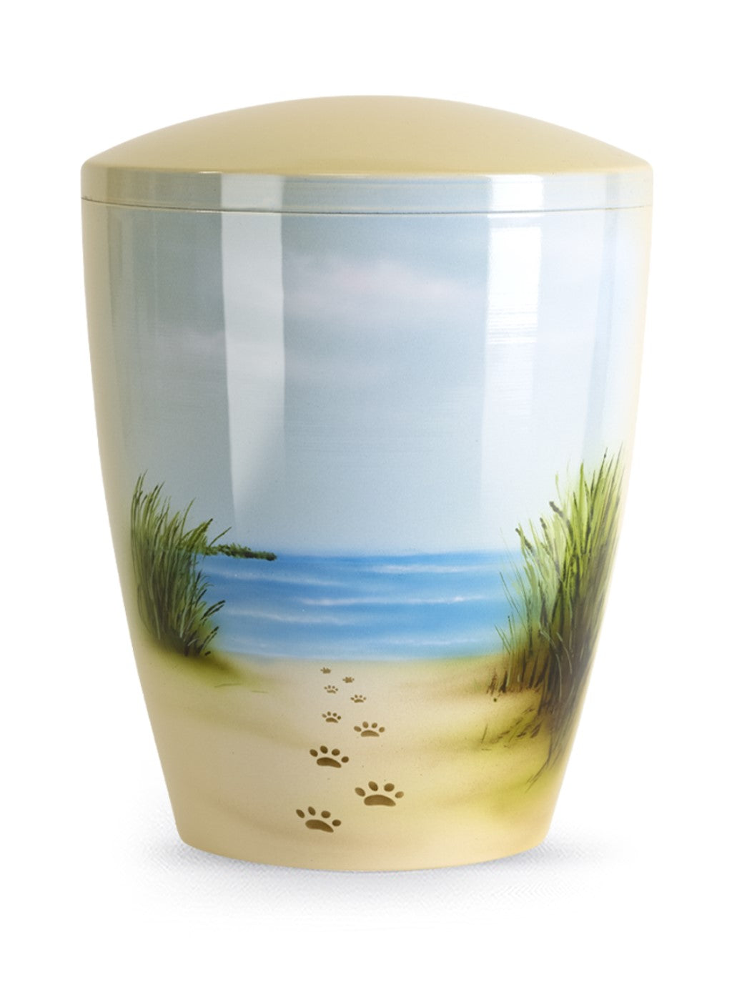 Tierurne Airbrush Spuren am Strand