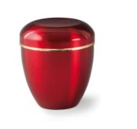 Tierurne Kupfer lasierend mit Goldband in rot