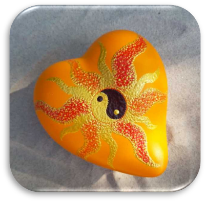 Tierurne YingYang Sonne