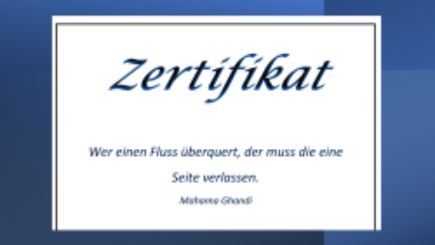 Einäscherungszertifikat