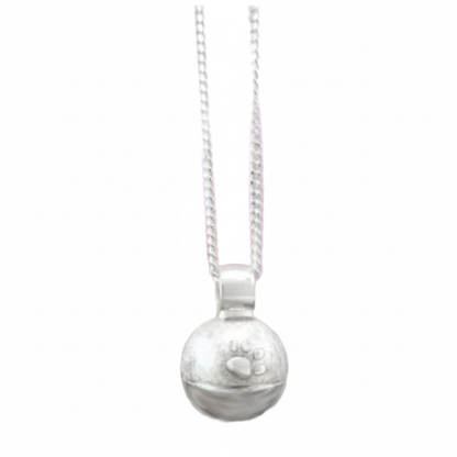 Ascheanhänger Fini mit Pfötchen Silber mit Kette