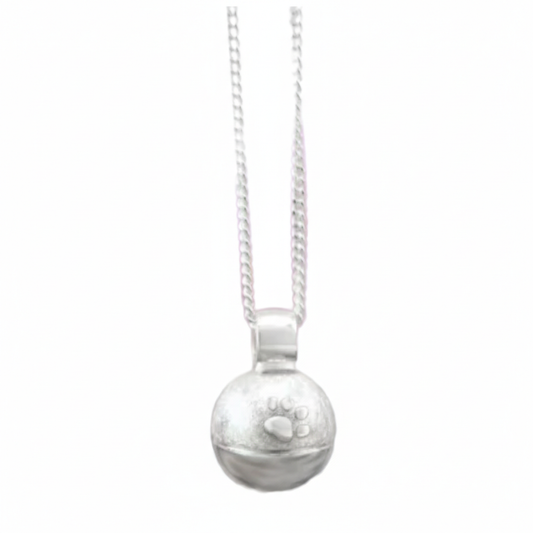 Ascheanhänger Fini mit Pfötchen Silber mit Kette
